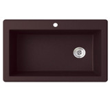 Swanstone 22 x 33 Granite Drop in Single Bowl Sink in Espresso - QZ03322SB.170
