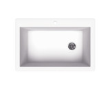 Swanstone 22 x 33 Granite Drop in Single Bowl Sink in Opal White - QZ03322SB.210