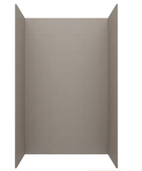 Swanstone TSMK723636.212 36 x 36 x 72  Traditional Subway Tile Glue up Bathtub and Shower Wall Kit in Clay