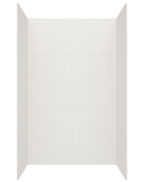 Swanstone TSMK723636.226 36 x 36 x 72  Traditional Subway Tile Glue up Bathtub and Shower Wall Kit in Birch