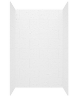 Swanstone TSMK723250.221 32 x 50 x 72  Traditional Subway Tile Glue up Bathtub and Shower Wall Kit in Carrara