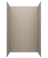 Swanstone 34 x 50 x 84 Traditional Subway Tile Glue up Shower Wall Kit in Limestone - TSMK843450.218