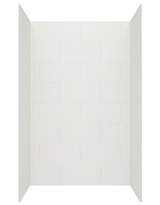 Swanstone TSMK843450.226 34 x 50 x 84  Traditional Subway Tile Glue up Shower Wall Kit in Birch