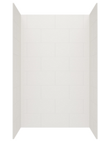 Swanstone 34 x 50 x 84 Traditional Subway Tile Glue up Shower Wall Kit in Birch - TSMK843450.226
