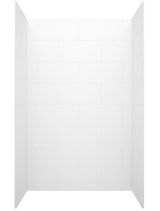 Swanstone TSMK723442.010 34 x 42 x 72  Traditional Subway Tile Glue up Bathtub and Shower Wall Kit in White