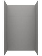 Swanstone 34" x 42" x 72 Traditional Subway Tile Glue up Bathtub and Shower Wall Kit in Ash Gray - TSMK723442.203