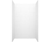Swanstone TSMK843636.011 36 x 36 x 84 Traditional Subway Tile Glue up Shower Wall Kit in Tahiti White