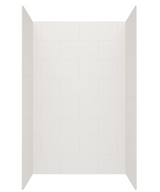 Swanstone TSMK843636.226 36 x 36 x 84  Traditional Subway Tile Glue up Shower Wall Kit in Birch