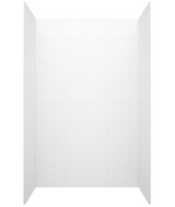 Swanstone TSMK723650.010 36 x 50 x 72  Traditional Subway Tile Glue up Bathtub and Shower Wall Kit in White