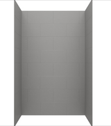 Swanstone TSMK723650.203 36 x 50 x 72  Traditional Subway Tile Glue up Bathtub and Shower Wall Kit in Ash Gray