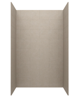 Swanstone 36" x 50" x 72 Traditional Subway Tile Glue up Bathtub and Shower Wall Kit in Limestone - TSMK723650.218