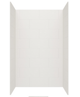 Swanstone 34 x 42 x 84 Traiditional Subway Tile Glue up Shower Wall Kit in Birch - TSMK843442.226
