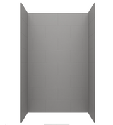 Swanstone TSMK843250.203 32 x 50 x 84  Traditional Subway Tile Glue up Shower Wall Kit in Ash Gray