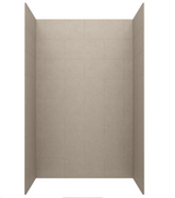 Swanstone TSMK843250.218 32 x 50 x 84 Traditional Subway Tile Glue up Shower Wall Kit in Limestone