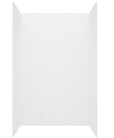 Swanstone TSMK843250.221 32 x 50 x 84  Traditional Subway Tile Glue up Shower Wall Kit in Carrara