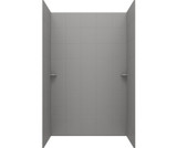 Swanstone SQMK963636.203 36 x 36 x 96  Square Tile Glue up Shower Wall Kit in Ash Gray