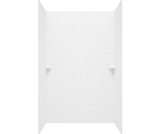 Swanstone SQMK963636.221 36 x 36 x 96  Square Tile Glue up Shower Wall Kit in Carrara