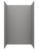 Swanstone TSMK843650.203 36 x 50 x 84  Traditional Subway Tile Glue up Shower Wall Kit in Ash Gray