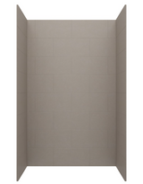 Swanstone TSMK843650.212 36 x 50 x 84  Traditional Subway Tile Glue up Shower Wall Kit in Clay