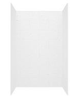 Swanstone TSMK843650.221 36 x 50 x 84 Traditional Subway Tile Glue up Shower Wall Kit in Carrara