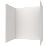 Swanstone 42 x 62 x 72 Traditional Subway Tile Glue up Bathtub and Shower Wall Kit in White - TSMK724262.010