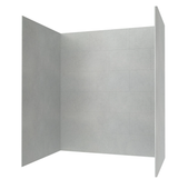 Swanstone 42" x 62" x 72 Traditional Subway Tile Glue up Bathtub and Shower Wall Kit in Ash Gray - TSMK724262.203