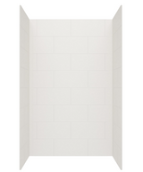 Swanstone TSMK963442.226 34 x 42 x 96  Traditional Subway Tile Glue up Shower Wall Kit in Birch