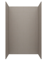 Swanstone TSMK963250.212 32 x 50 x 96  Traditional Subway Tile Glue up Shower Wall Kit in Clay