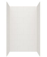 Swanstone 34" x 50" x 96 Traditional Subway Tile Glue up Shower Wall Kit in Birch - TSMK963450.226