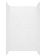 Swanstone 36" x 50" x 96 Traditional Subway Tile Glue up Shower Wall Kit in Carrara - TSMK963650.221