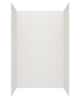 Swanstone 36 x 50 x 96 Traditional Subway Tile Glue up Shower Wall Kit in Birch - TSMK963650.226