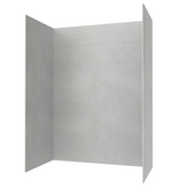 Swanstone 42 x 62 x 84 Traditional Subway Tile Glue up Shower Wall Kit in Ash Gray - TSMK844262.203