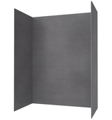 Swanstone TSMK844262.209 42 x 62 x 84  Traditional Subway Tile Glue up Shower Wall Kit in Charcoal Gray