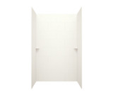 Swanstone 34 x 62 x 84 Traditional Subway Tile Glue up Shower Wall Kit in Bisque - TSMK843462.018