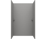 Swanstone MSMK843462.203 34 x 62 x 84  Modern Subway Tile Glue up Shower Wall Kit in Ash Gray