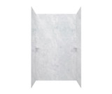 Swanstone 36 x 62 x 84 Traditional Subway Tile Glue up Shower Wall Kit in Ice - TSMK843662.130
