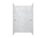 Swanstone 30 x 62 x 96 Modern Subway Tile Glue up Shower Wall Kit in Ice - MSMK963062.130