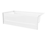 Swanstone 60 x 30 Solid Surface Bathtub with Left Hand Drain in White - VP6030CTL.010