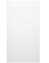 Swanstone 38 x 72 Traditional Subway Tile Glue up Bathtub and Shower Single Wall Panel in White - TSMK7238.010