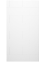 Swanstone 38" x 72" Traditional Subway Tile Glue up Bathtub and Shower Single Wall Panel in White - TSMK7238.010