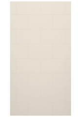 Swanstone 38 x 72 Traditional Subway Tile Glue up Bathtub and Shower Single Wall Panel in Bisque - TSMK7238.018