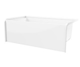 Swanstone 60 x 32 Solid Surface Bathtub with Right Hand Drain in White - VP6032CTMMR.010