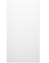 Swanstone 38 x 84 Traditional Subway Tile Glue up Bathtub and Shower Single Wall Panel in White - TSMK8438.010
