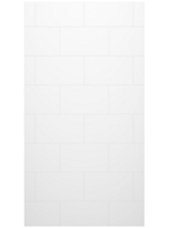 Swanstone 38" x 84" Traditional Subway Tile Glue up Bathtub and Shower Single Wall Panel in White - TSMK8438.010