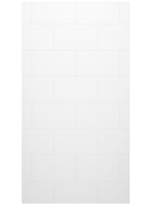 Swanstone 38 x 96 Traditional Subway Tile Glue up Bathtub and Shower Single Wall Panel in White - TSMK9638.010