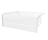 Swanstone 60 x 42 Solid Surface Bathtub with Left Hand Drain in White - VP6042CTL.010