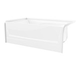 Swanstone  VP6036CTR.018 60 x 36 Solid Surface Bathtub with Right Hand Drain in Bisque