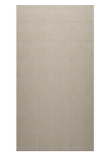 Swanstone TSMK7250.218 50 x 72 Traditional Subway Tile Glue up Bathtub and Shower Single Wall Panel in Limestone
