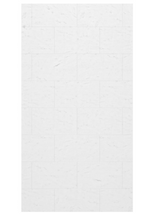 Swanstone 50 x 72 Traditional Subway Tile Glue up Bathtub and Shower Single Wall Panel in Carrara - TSMK7250.221