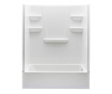 Swanstone  VP6030CTSAR.010 60 x 30 Solid Surface Alcove Right Hand Drain Four Piece Tub Shower in White
